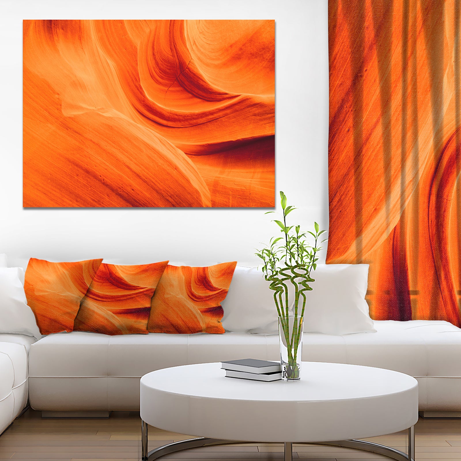 Orange Upper Antelope Canyon - Landscape Photography Canvas Print