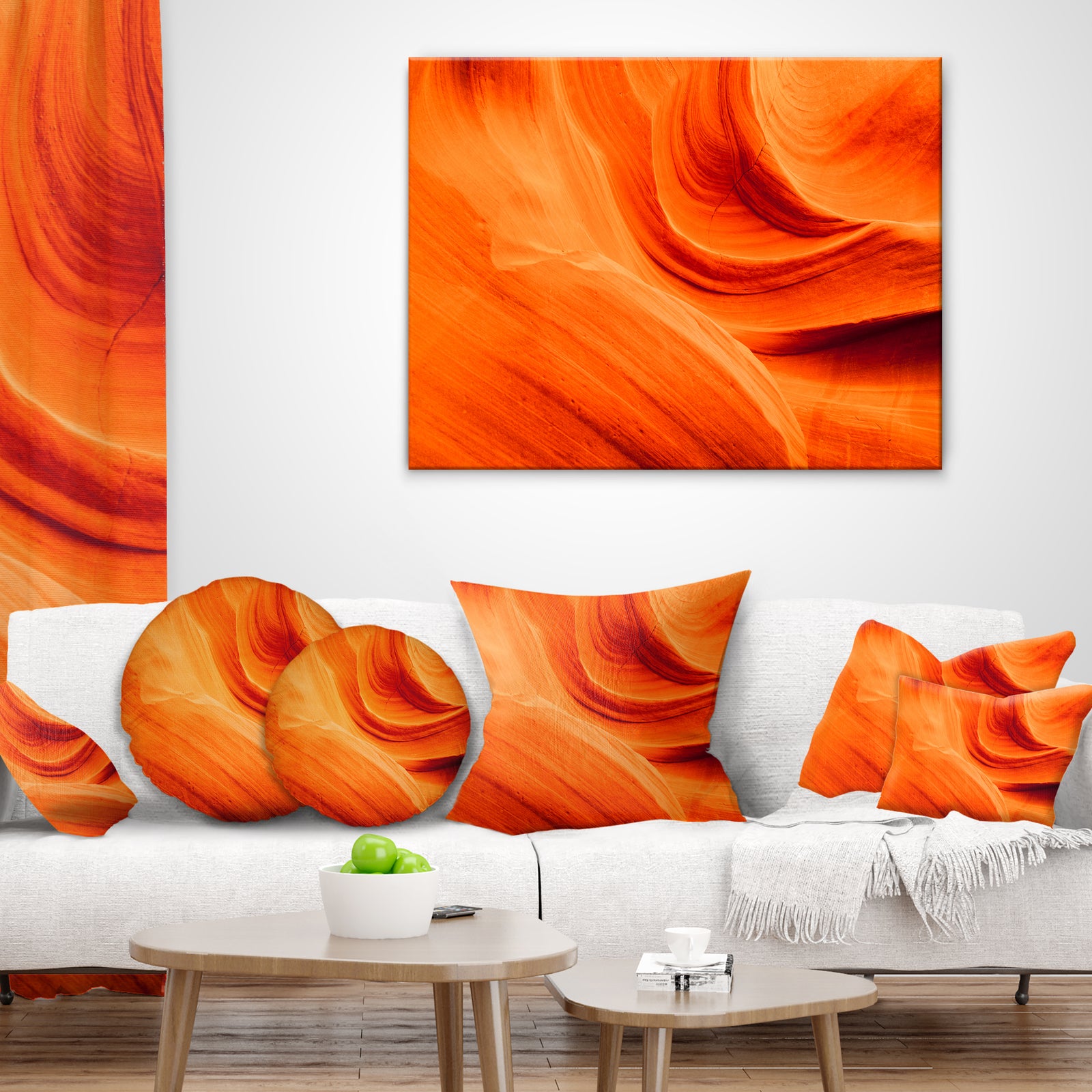 Orange Upper Antelope Canyon - Landscape Photography Canvas Print