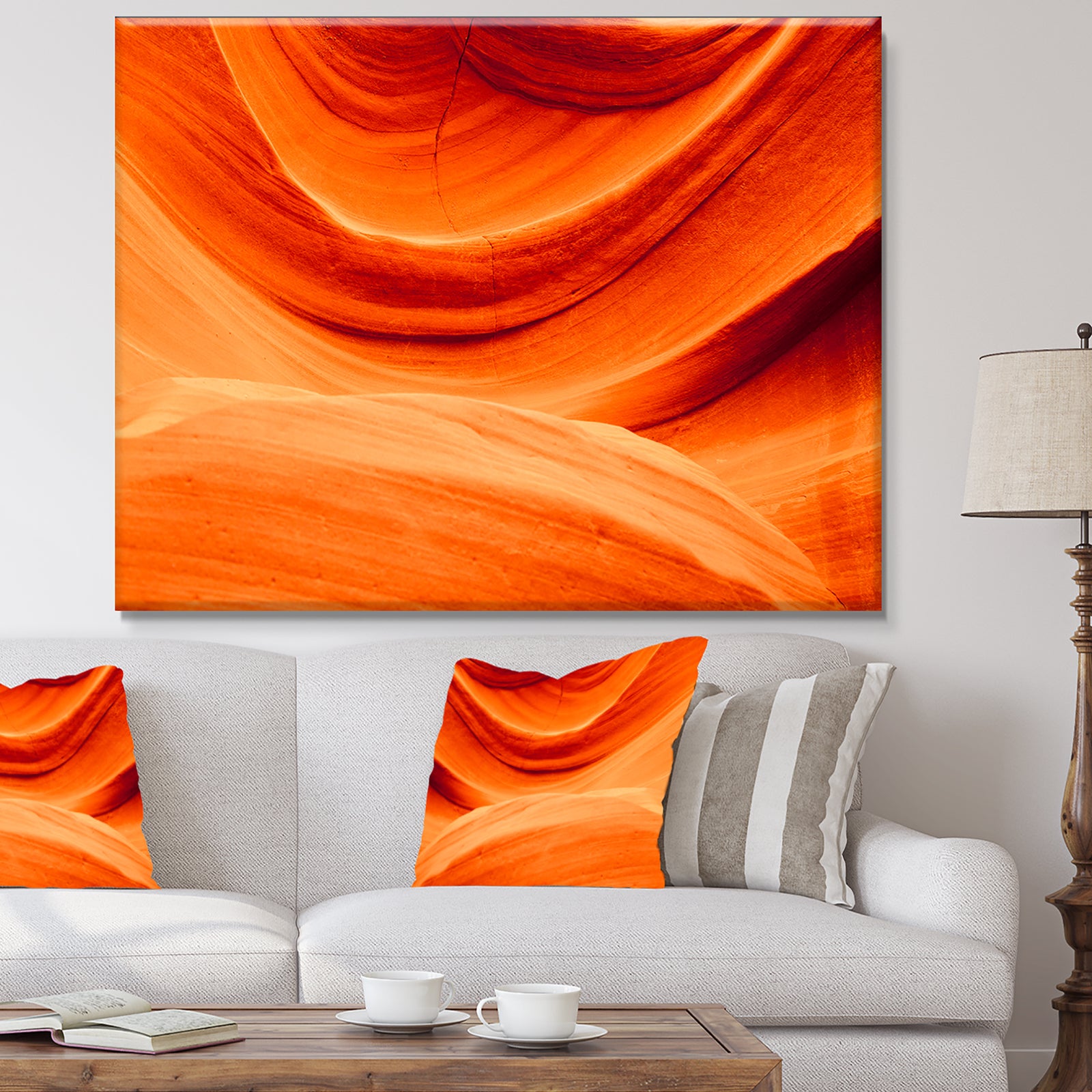 Antelope Canyon Orange Wall - Landscape Photography Canvas Print