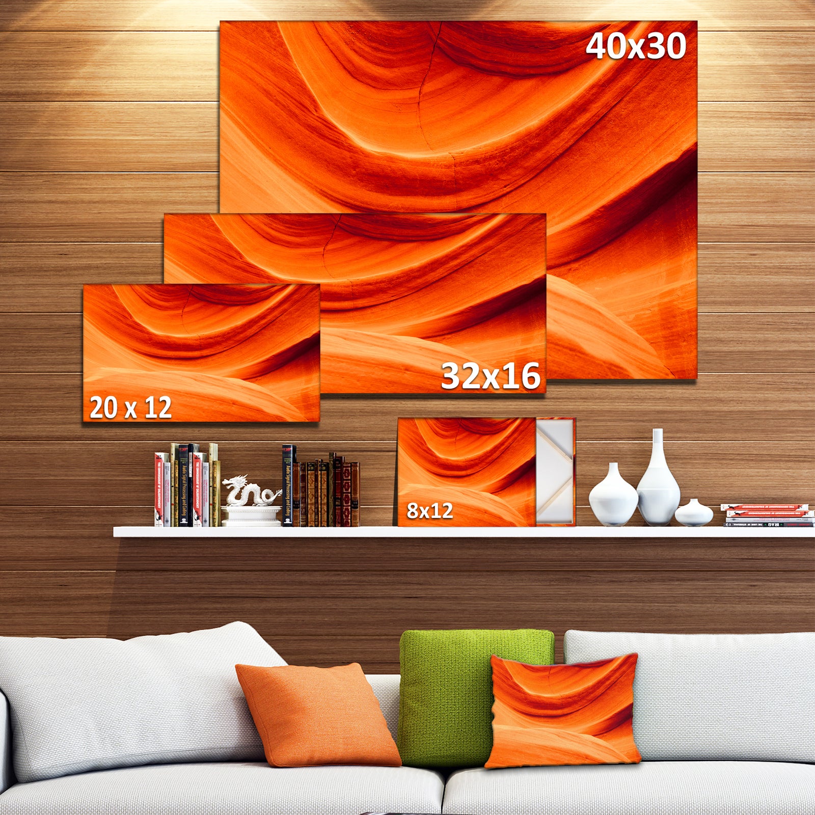 Antelope Canyon Orange Wall - Landscape Photography Canvas Print