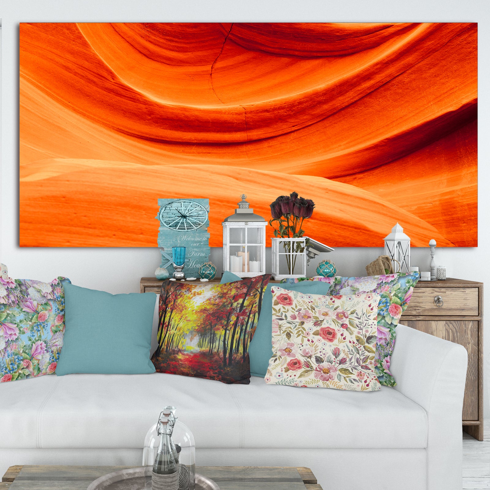 Antelope Canyon Orange Wall - Landscape Photography Canvas Print