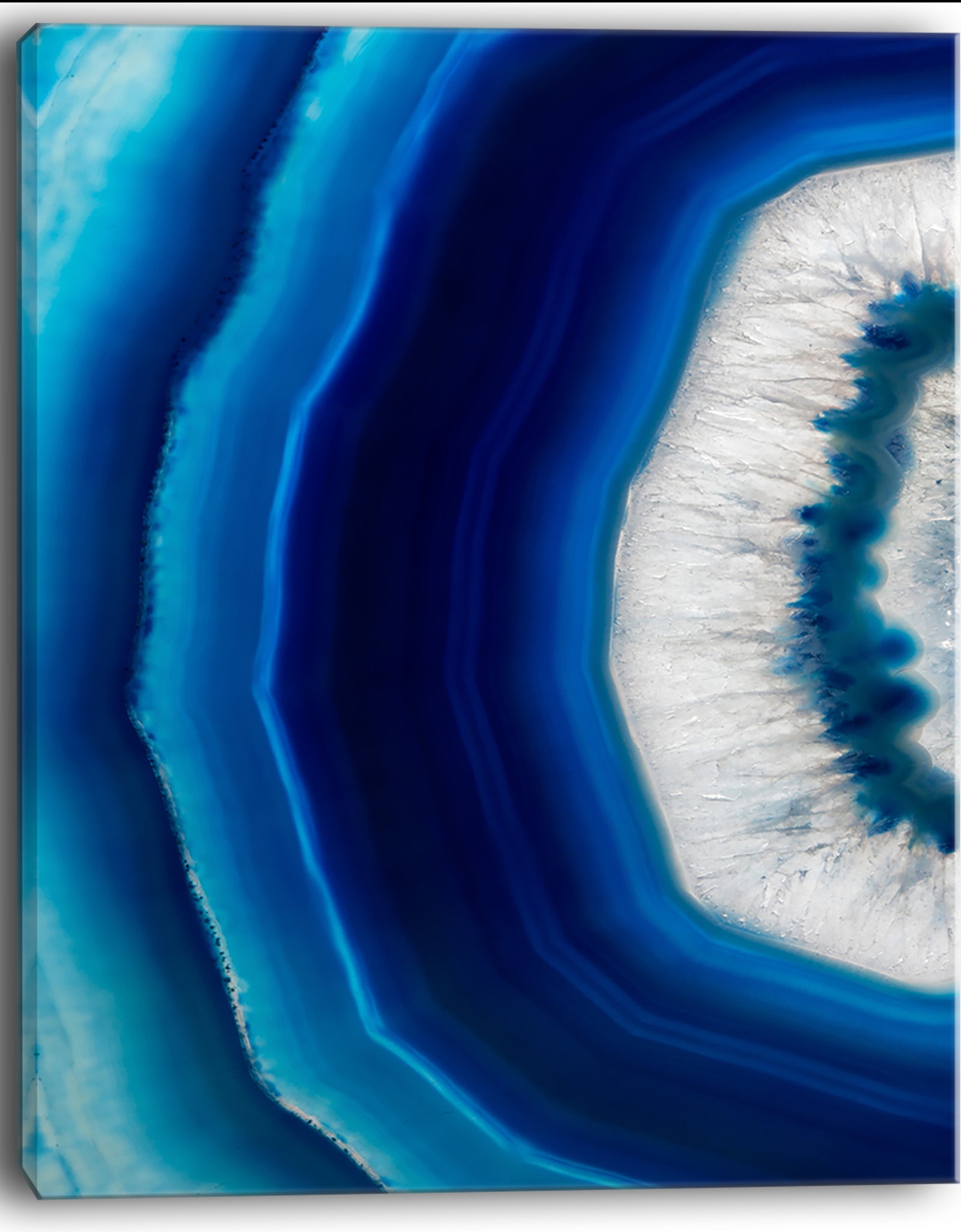 Blue Agate Crystal - Abstract Canvas art print