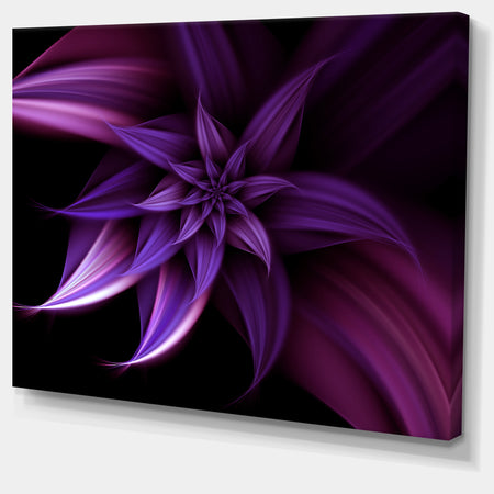 Fractal Flower Purple - Floral Art Canvas Print