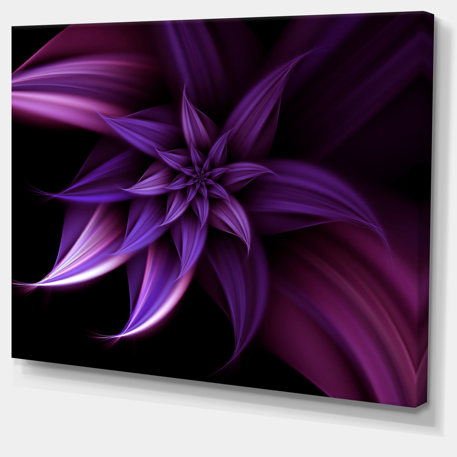Fractal Flower Purple - Floral Art Canvas Print