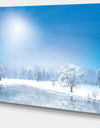 Glowing Winter Sun - Landscape Photography Canvas Print