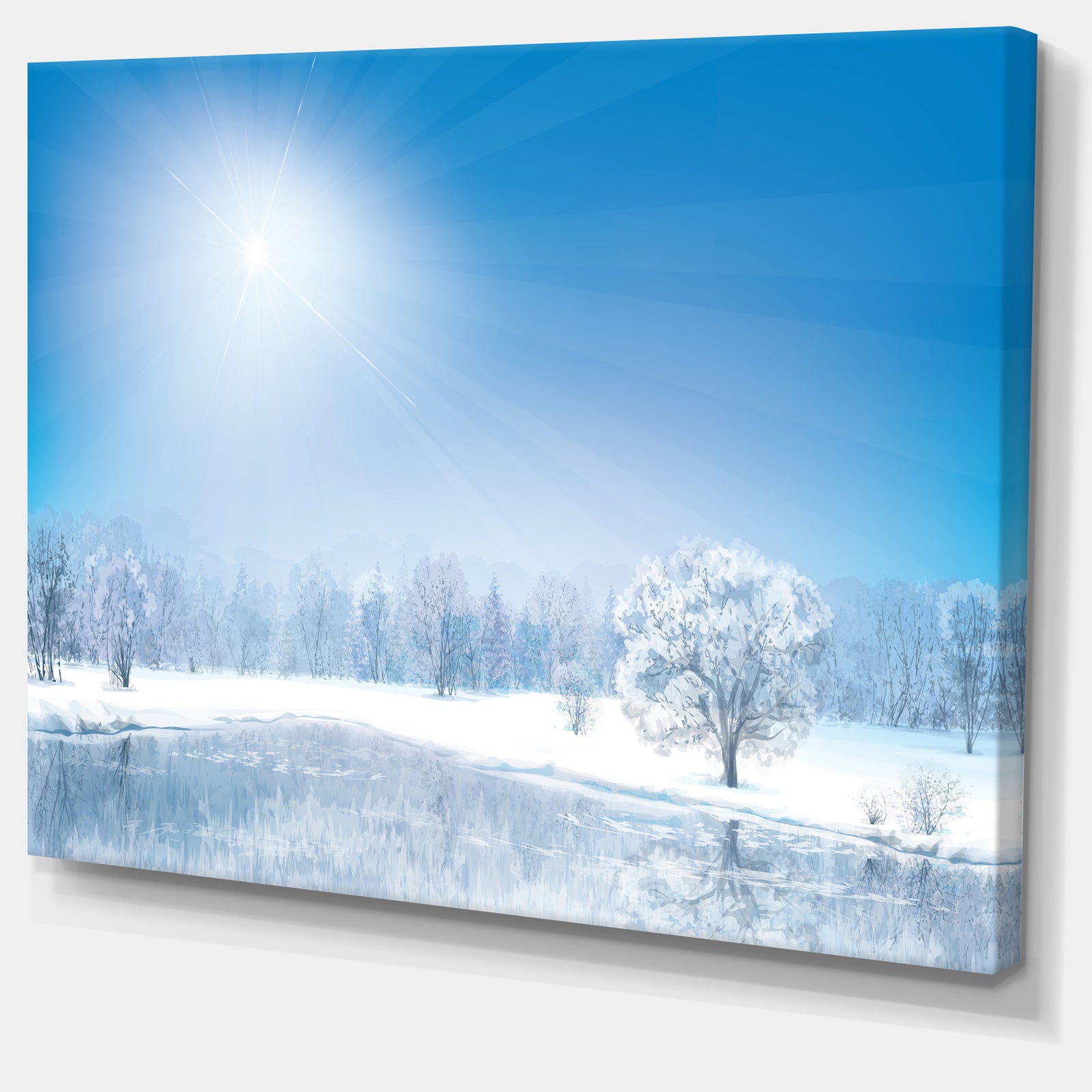 Glowing Winter Sun - Landscape Photography Canvas Print