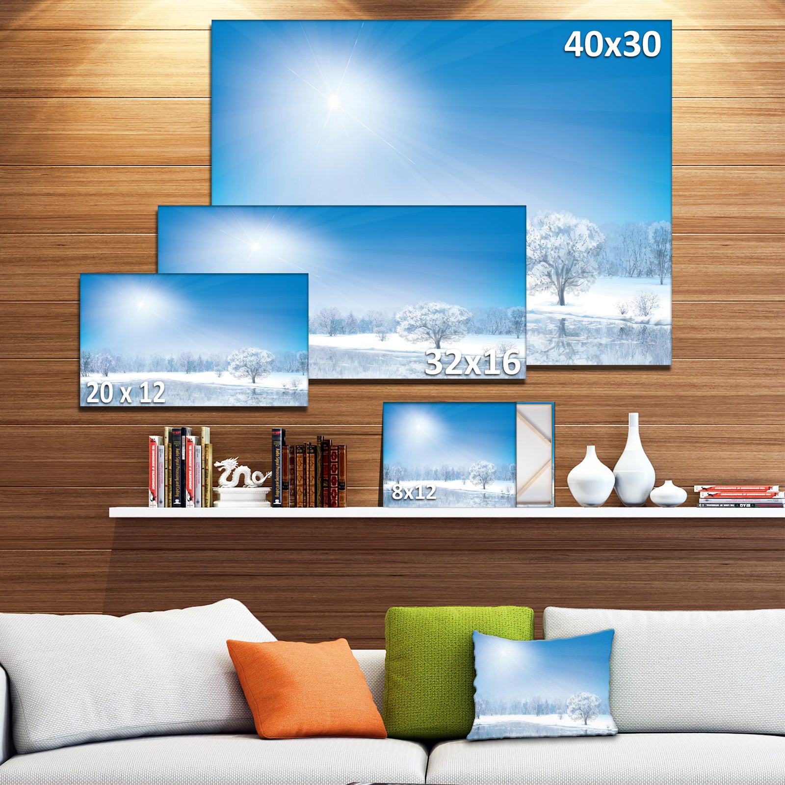 Glowing Winter Sun - Landscape Photography Canvas Print