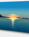 Sea Sinking Sun - Seascape Art Canvas Print
