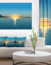 Sea Sinking Sun - Seascape Art Canvas Print