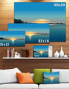 Sea Sinking Sun - Seascape Art Canvas Print