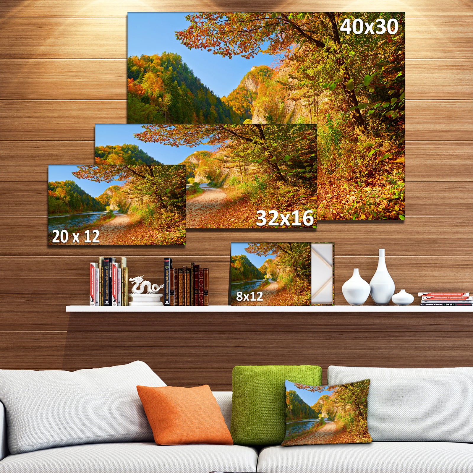 Dunajec River Gorge in Autumn - Landscape Large Wall Art