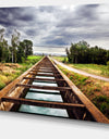 Water Channel and Trees - Landscape Photo Canvas Art Print