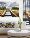 Water Channel and Trees - Landscape Photo Canvas Art Print