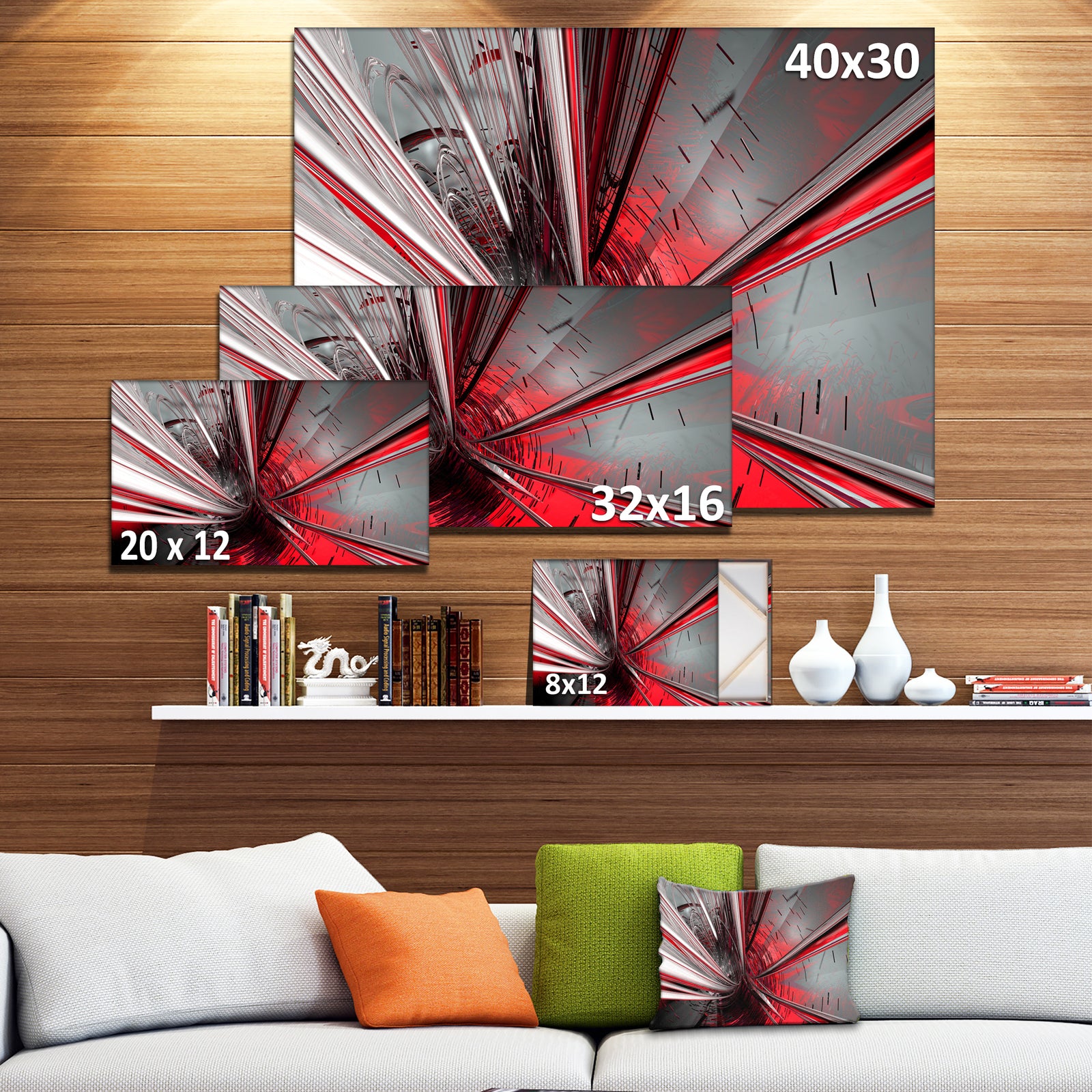 Fractal 3D Deep into Middle - Contemporary Canvas Art Print