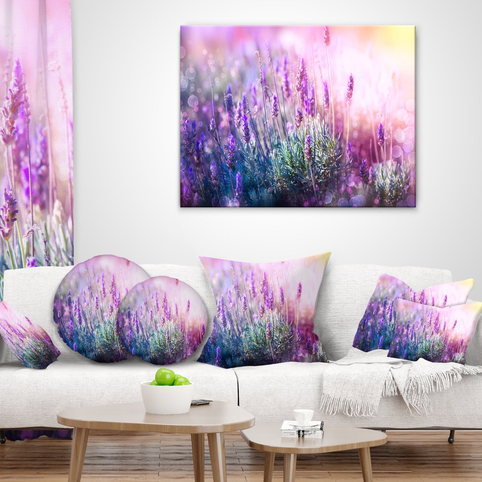 Growing and Blooming Lavender - Floral Canvas Art print