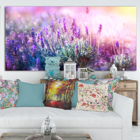 Growing and Blooming Lavender - Floral Canvas Art print