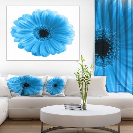 Isolated Blue Flower - Floral Art Canvas Print