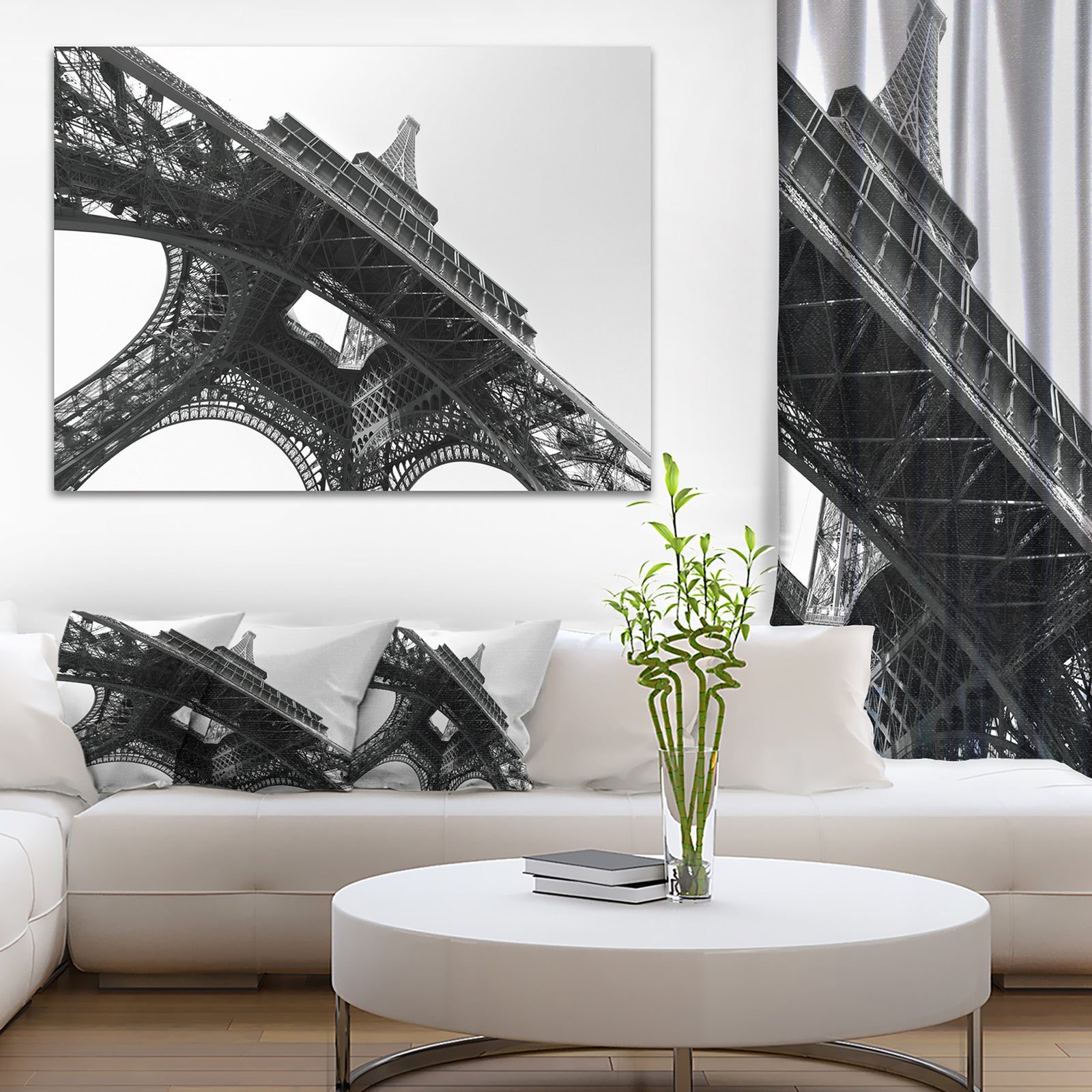 Eiffel Tower into the Sky - Skyscape Photography Canvas Print