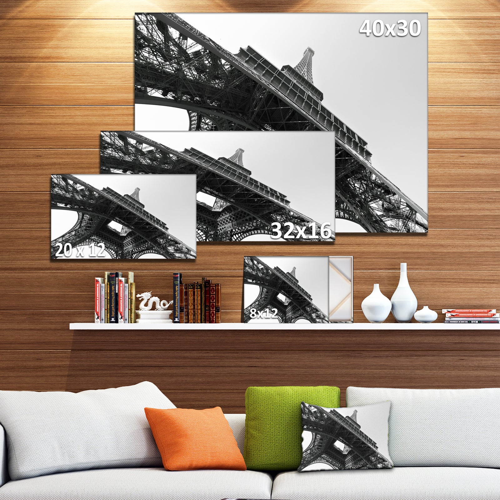 Eiffel Tower into the Sky - Skyscape Photography Canvas Print