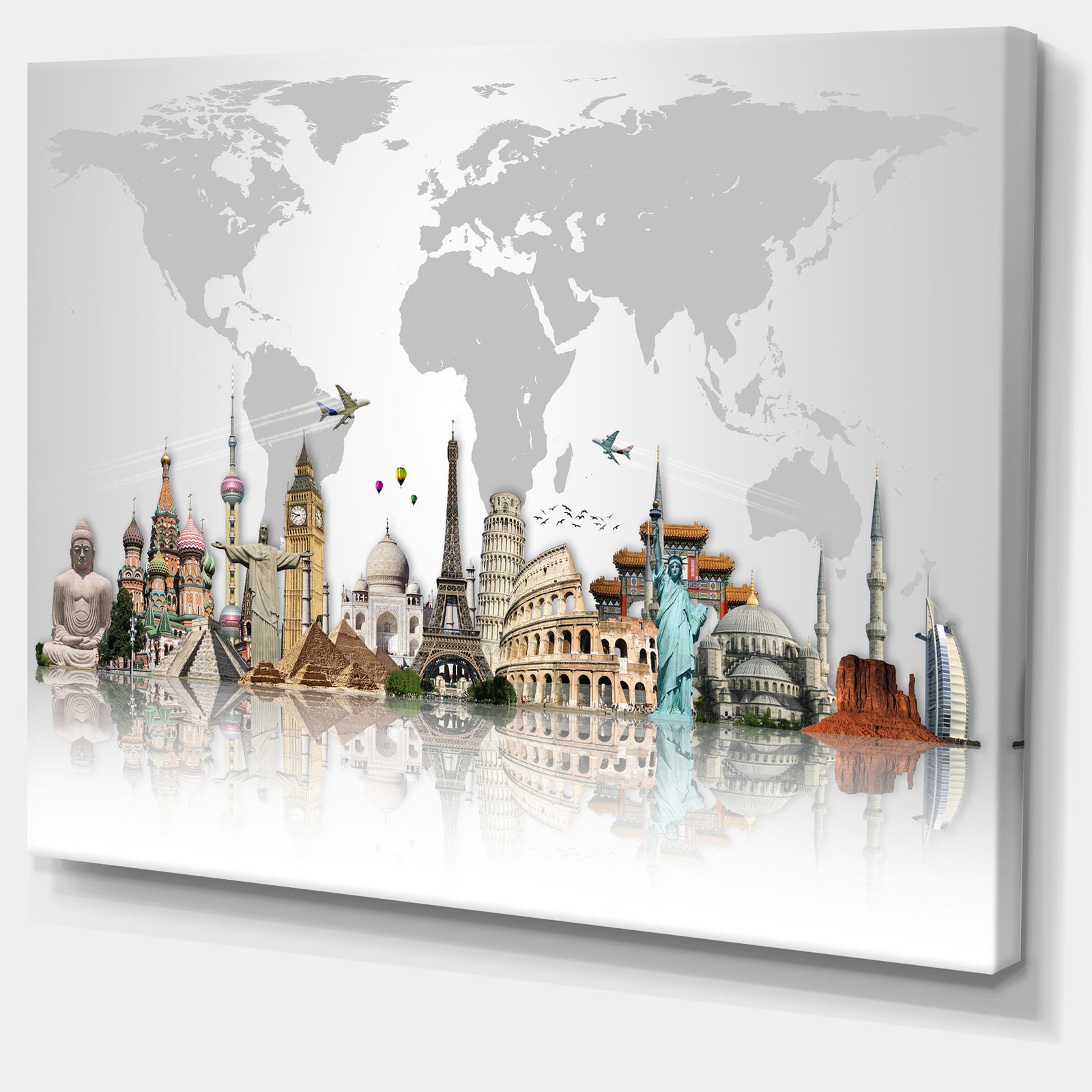 Famous Monuments Across World - Canvas Art Print