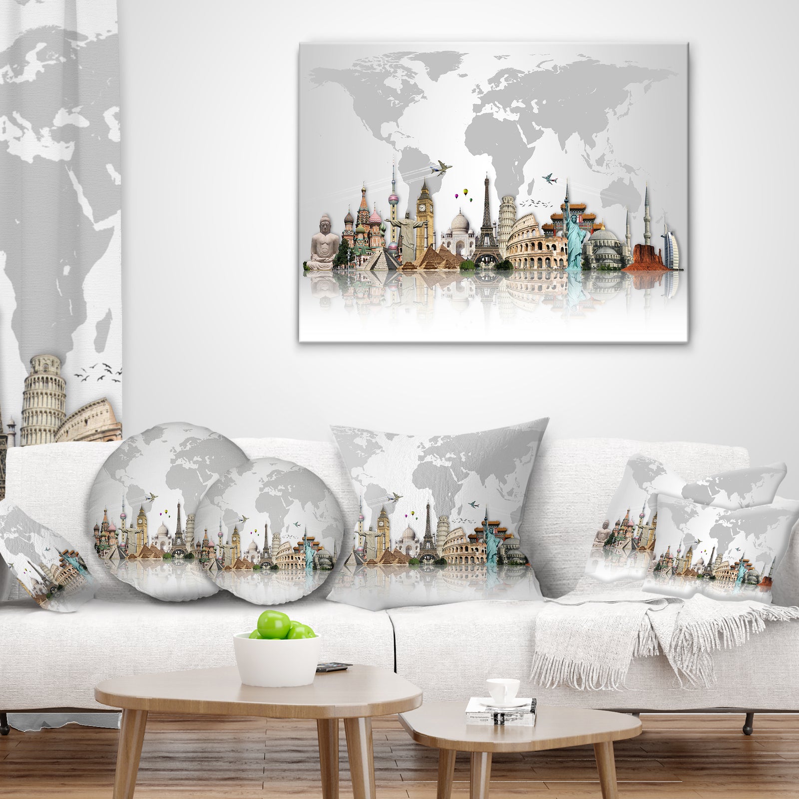 Famous Monuments Across World - Canvas Art Print