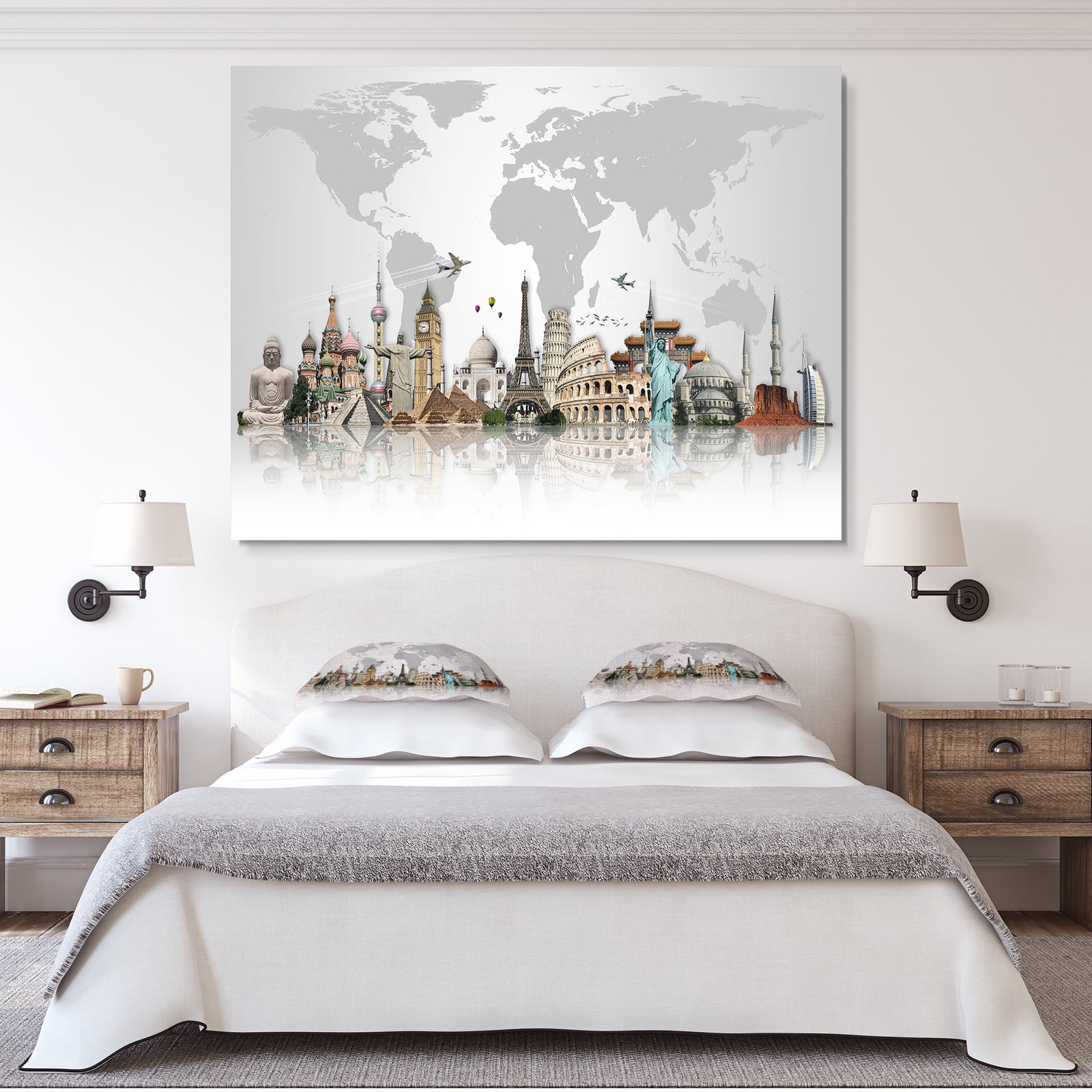 Famous Monuments Across World - Canvas Art Print