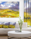 Beautiful Tuscan Hills Italy - Landscape Painting Canvas Print