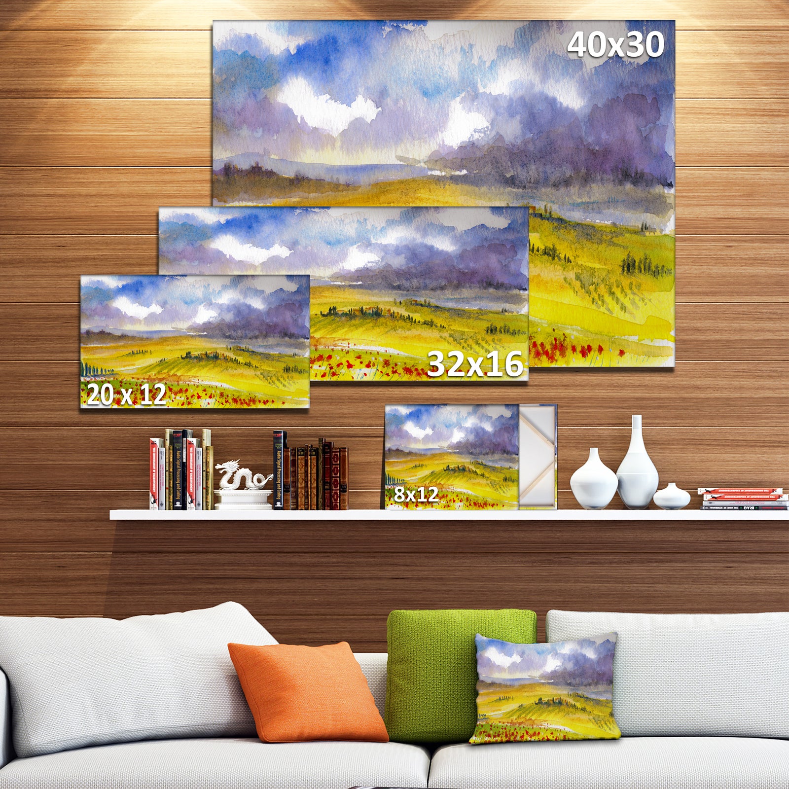 Beautiful Tuscan Hills Italy - Landscape Painting Canvas Print