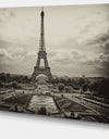 Vintage View of Paris, France - Cityscape Photo Canvas Print