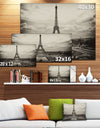 Vintage View of Paris, France - Cityscape Photo Canvas Print