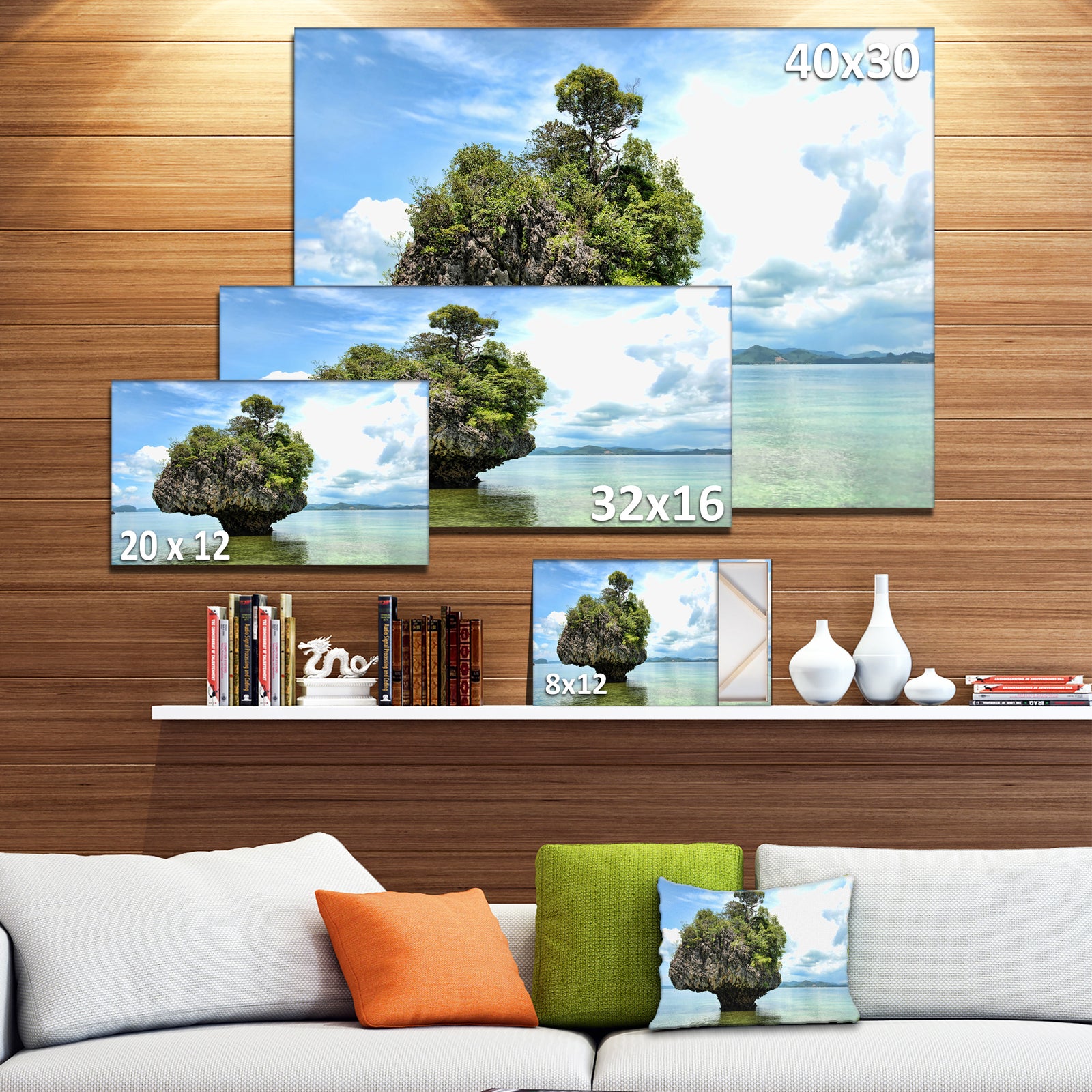 Tree Island in Summer - Landscape Photography Canvas Print