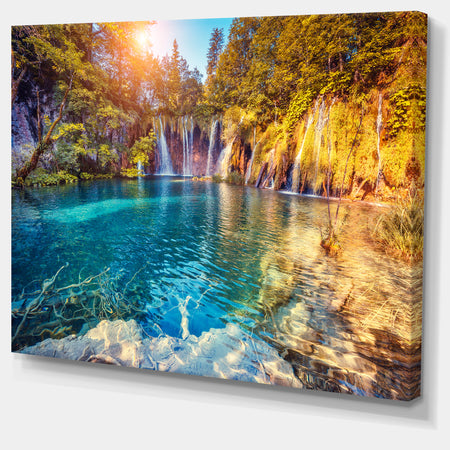 Turquoise Water and Sunny Beams - Landscape Photography Canvas Print