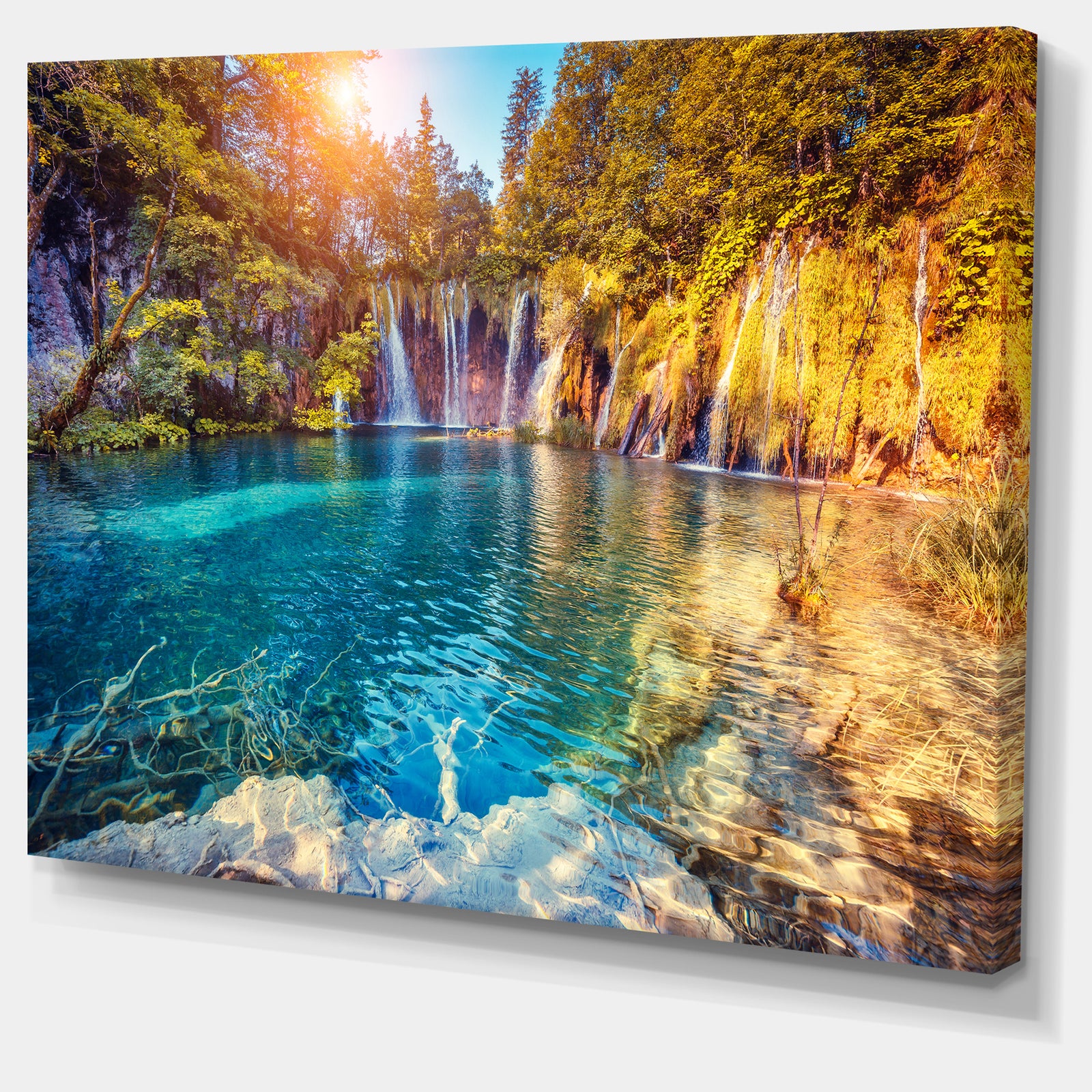 Turquoise Water and Sunny Beams - Landscape Photography Canvas Print