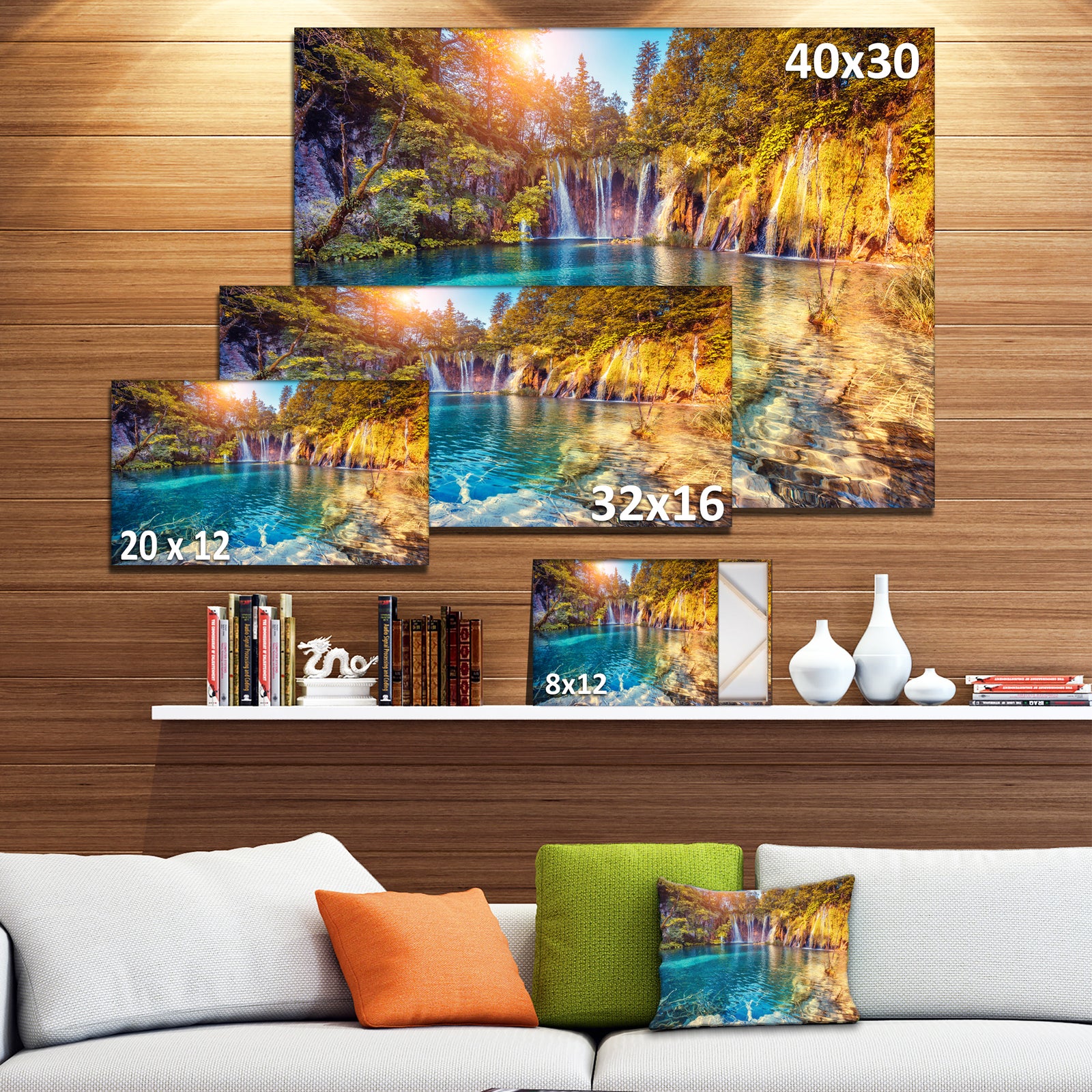 Turquoise Water and Sunny Beams - Landscape Photography Canvas Print