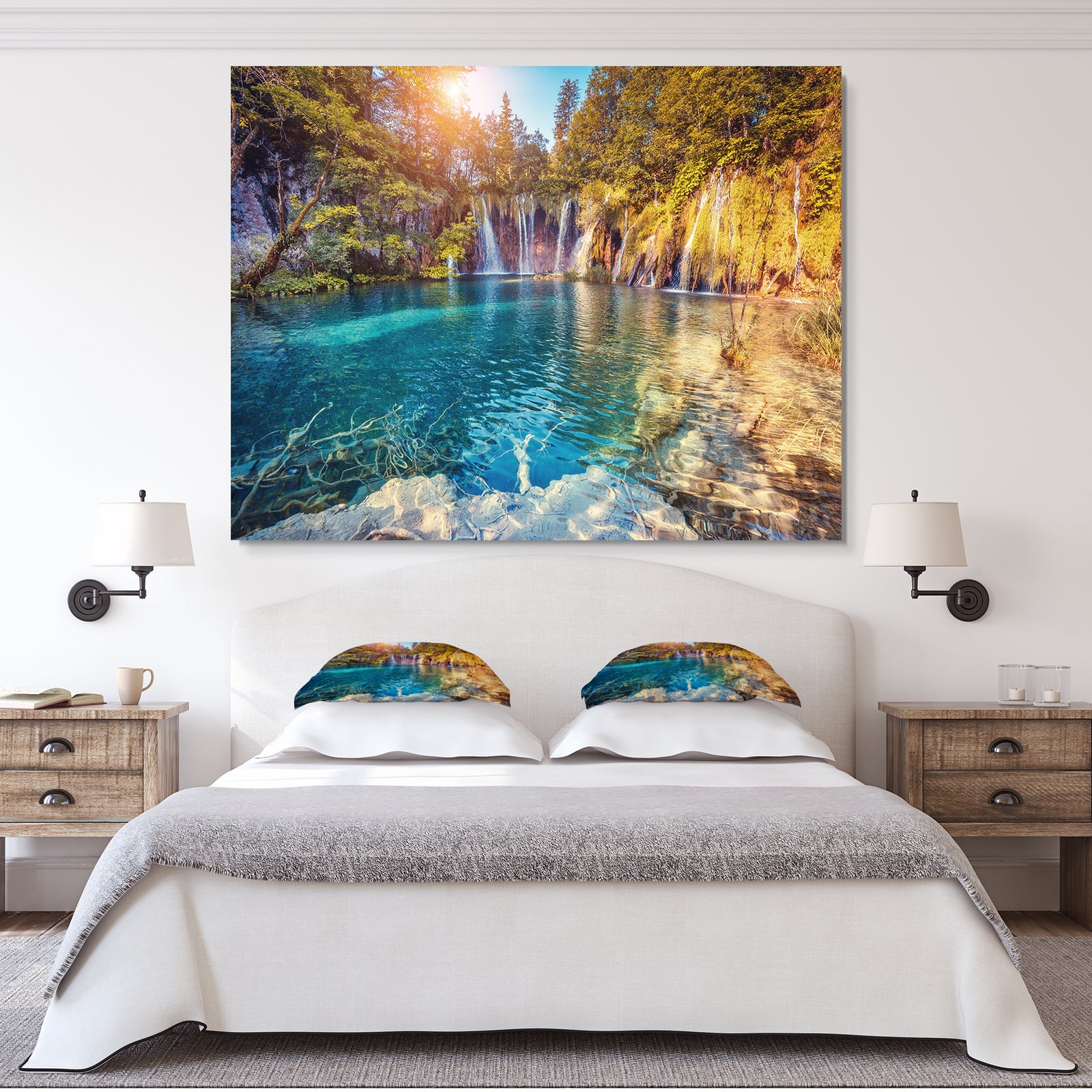 Turquoise Water and Sunny Beams - Landscape Photography Canvas Print
