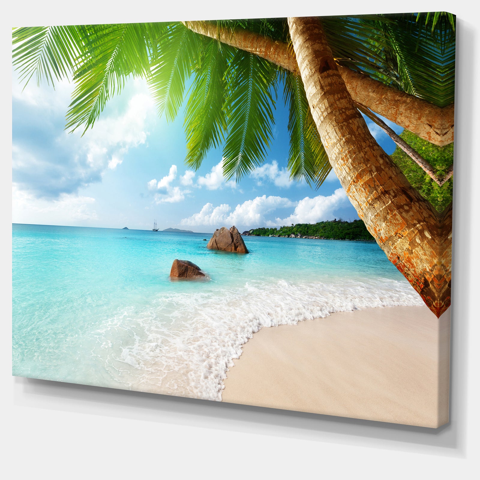 Praslin Island Seychelles Beach - Seashore Photo Canvas Print
