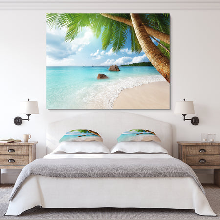 Praslin Island Seychelles Beach - Seashore Photo Canvas Print