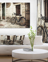 Carbon Loft Bicycle with Shopping Bag - Landscape Photography Canvas Print
