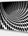 Waves and Circles Black n - White - Abstract Art Canvas Print