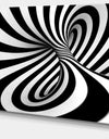 Spiral Black n - White - Abstract Art Canvas Print