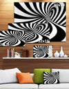 Spiral Black n - White - Abstract Art Canvas Print