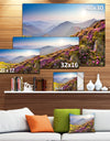 Magic Pink Flowers on Mountains - Landscape Photo Canvas Print