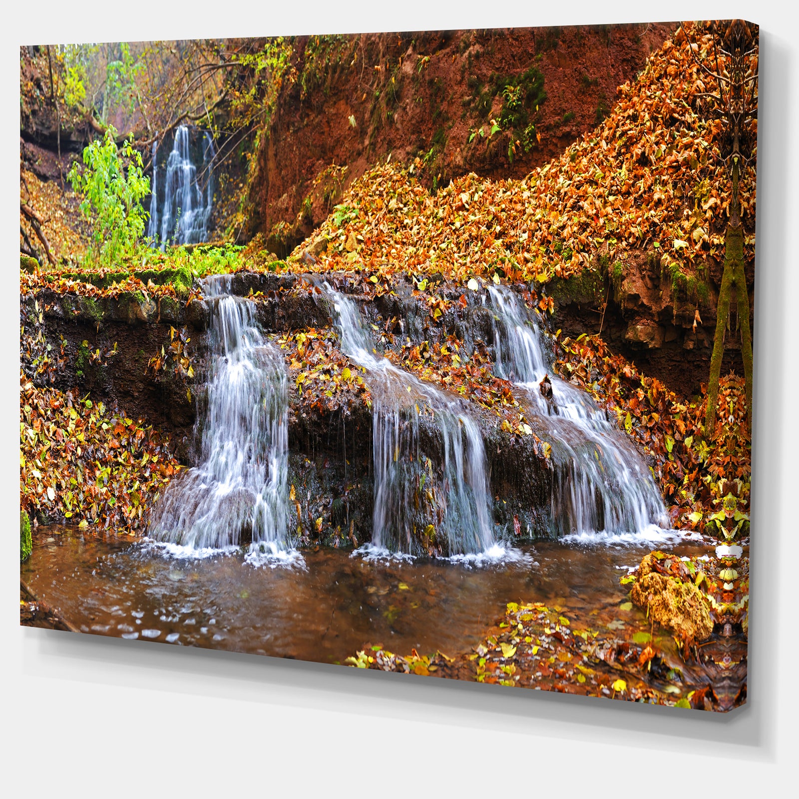 Dniester Canyon Spring Waterfalls - Landscape Photo Canvas Print