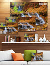 Dniester Canyon Spring Waterfalls - Landscape Photo Canvas Print
