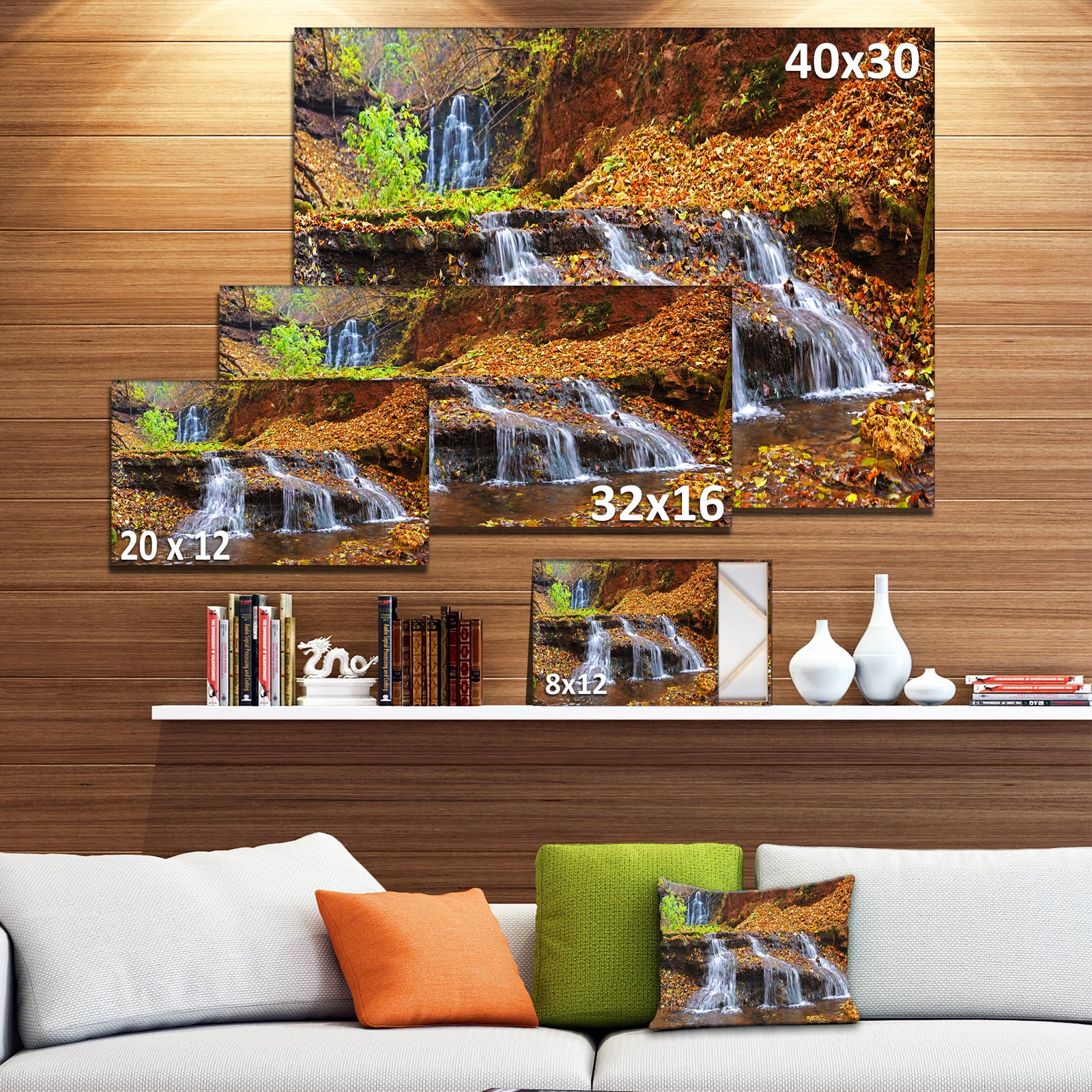 Dniester Canyon Spring Waterfalls - Landscape Photo Canvas Print