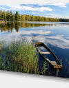 Beautiful Swedish September Lake - Landscape Photo Canvas Print