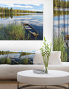 Beautiful Swedish September Lake - Landscape Photo Canvas Print