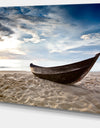 Old Fisherman Boat - Seashore Photography Canvas Art Print