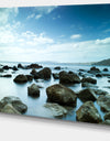 Sleeping Sea Under Blue Sky - Landscape Photo Canvas Art Print