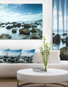 Sleeping Sea Under Blue Sky - Landscape Photo Canvas Art Print